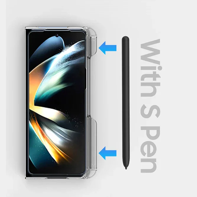 Araree Nukin With Pencil Holder Case For Z Fold 4 - Clear - Tashqila Araree Nukin With Pencil Holder Case For Z Fold 4 - Clear - Tashqila